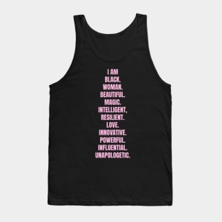 I Am A Powerful Black Woman | African American | Black Queen Tank Top